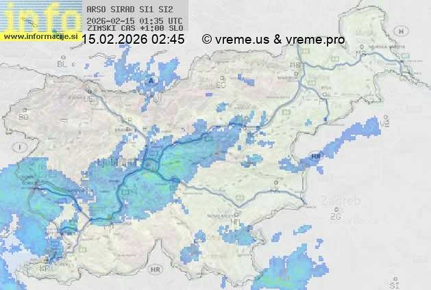 Radarska karta padavin
