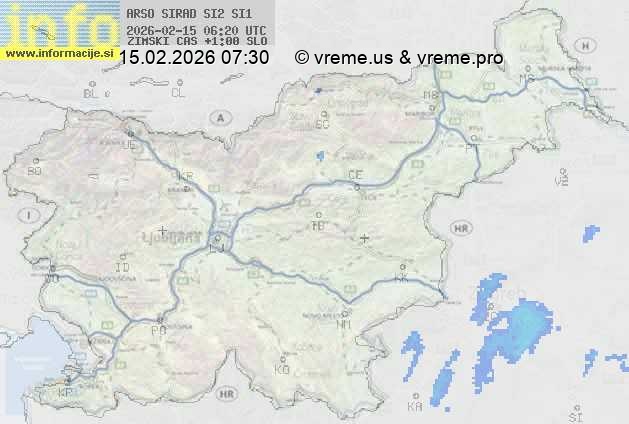 Radarska karta padavin