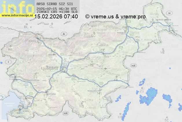 Radarska karta padavin