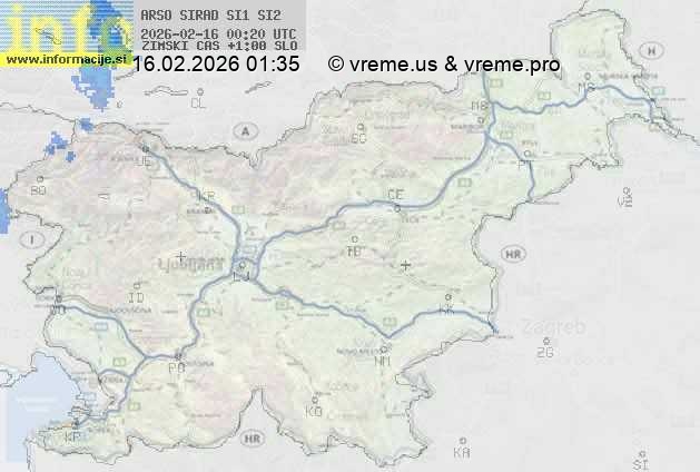 Radarska karta padavin