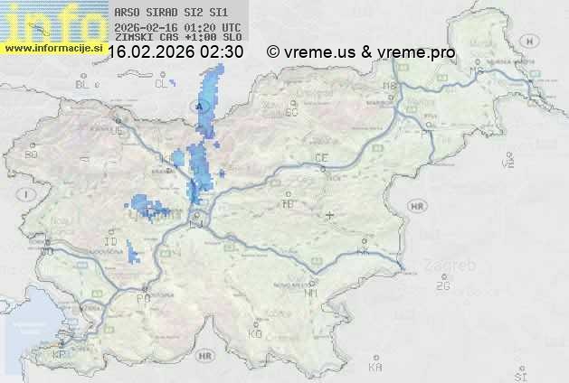 Radarska karta padavin