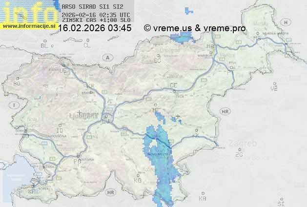 Radarska karta padavin