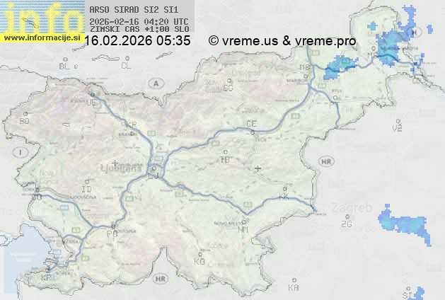 Radarska karta padavin