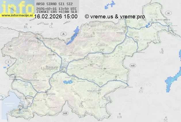 Radarska karta padavin