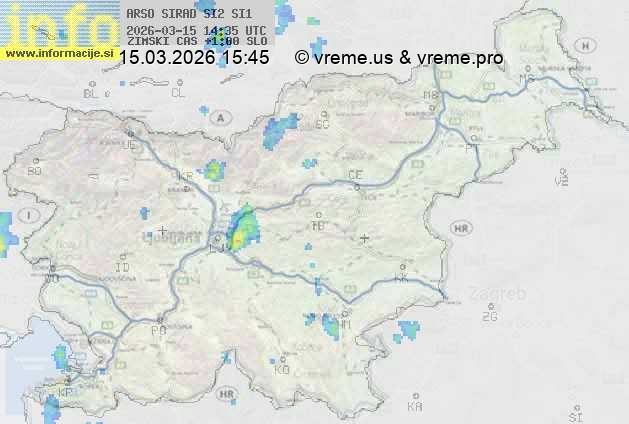 Radarska karta padavin
