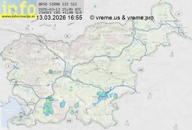 Radarska karta padavin