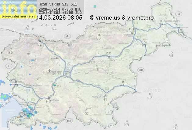 Radarska karta padavin