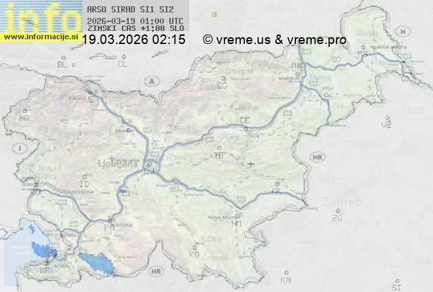 Radarska karta padavin