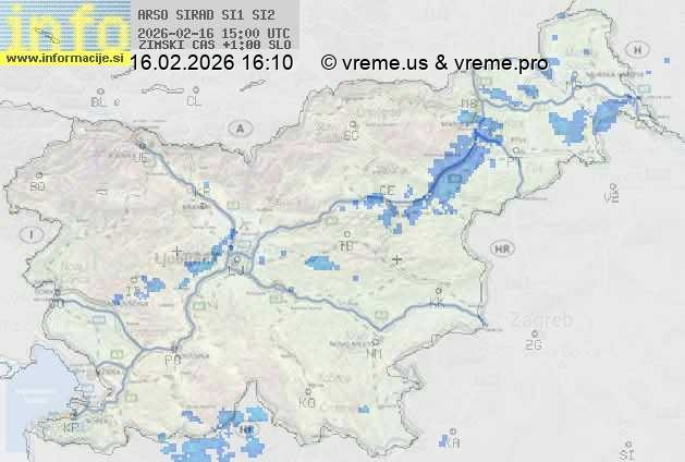 Radarska karta padavin