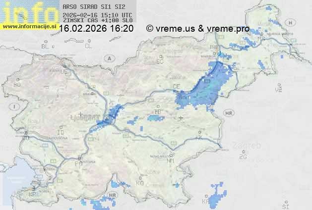 Radarska karta padavin
