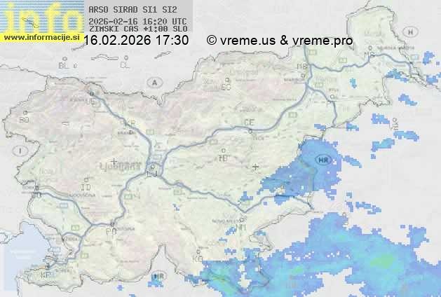 Radarska karta padavin