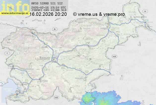 Radarska karta padavin