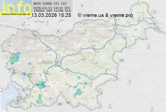 Radarska karta padavin