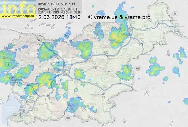 Radarska karta padavin