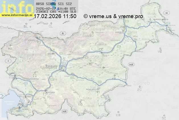 Radarska karta padavin