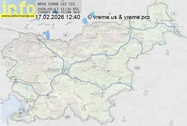 Radarska karta padavin