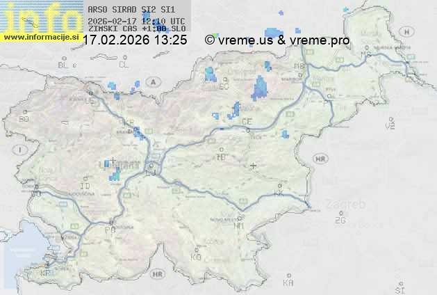 Radarska karta padavin