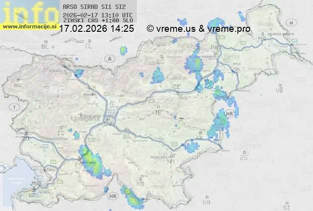 Radarska karta padavin