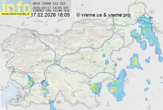 Radarska karta padavin