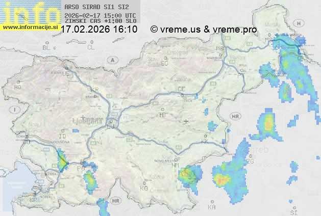 Radarska karta padavin