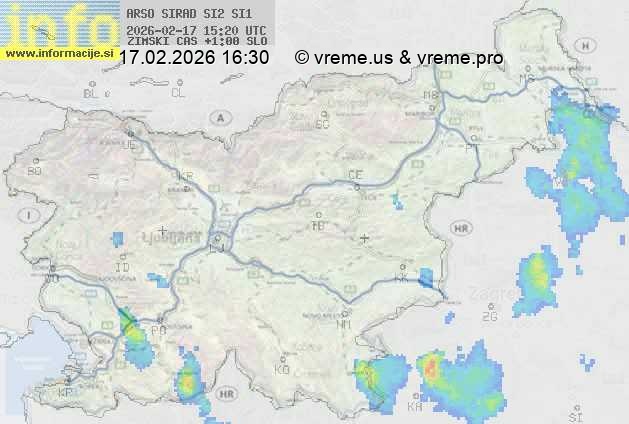 Radarska karta padavin