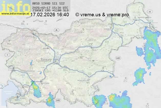 Radarska karta padavin