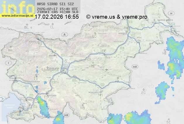 Radarska karta padavin