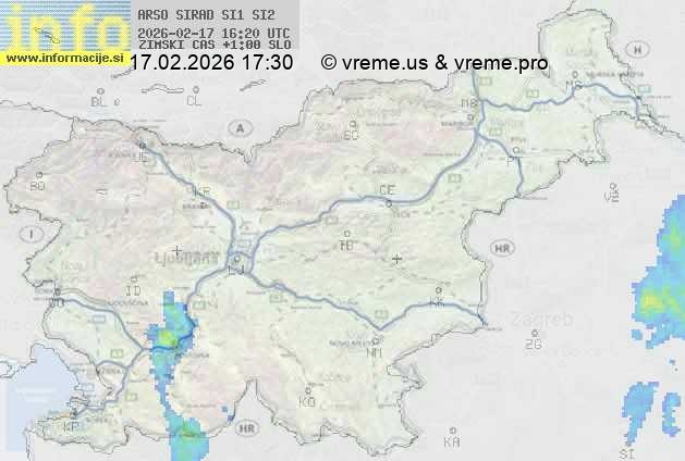 Radarska karta padavin