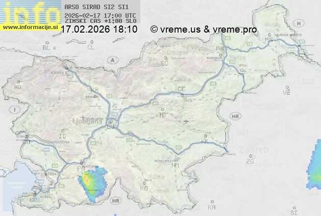 Radarska karta padavin