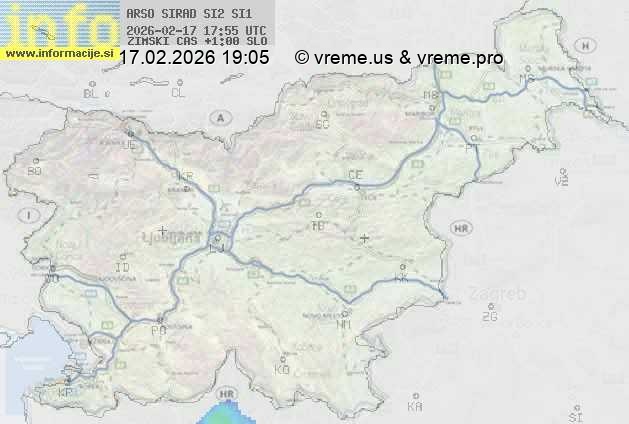 Radarska karta padavin