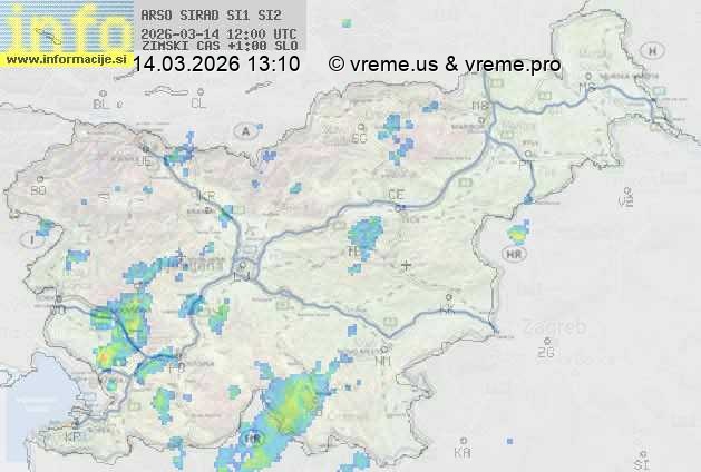 Radarska karta padavin