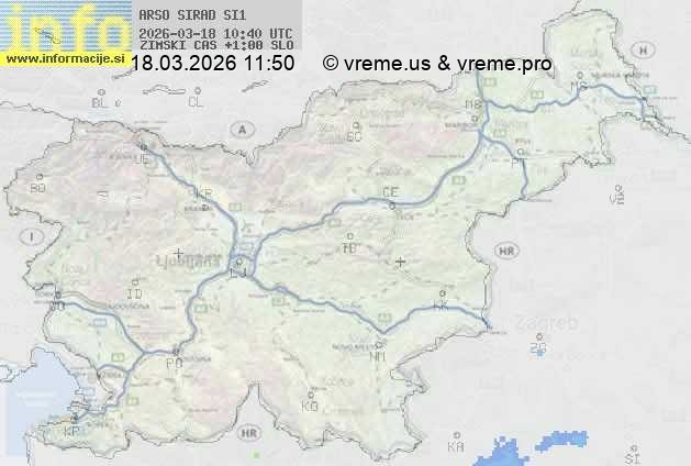 Radarska karta padavin