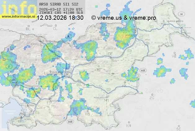 Radarska karta padavin