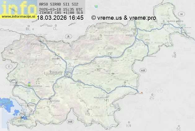 Radarska karta padavin