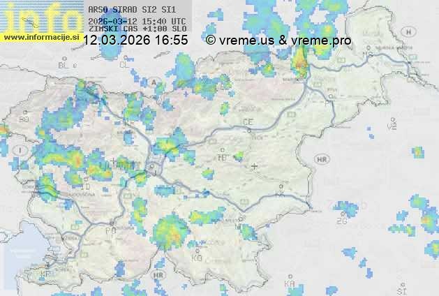 Radarska karta padavin