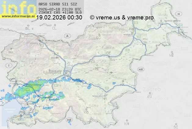 Radarska karta padavin