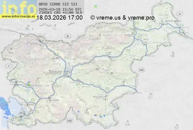 Radarska karta padavin