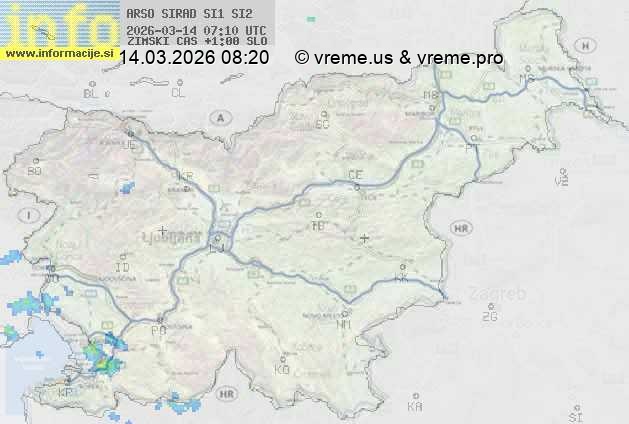 Radarska karta padavin