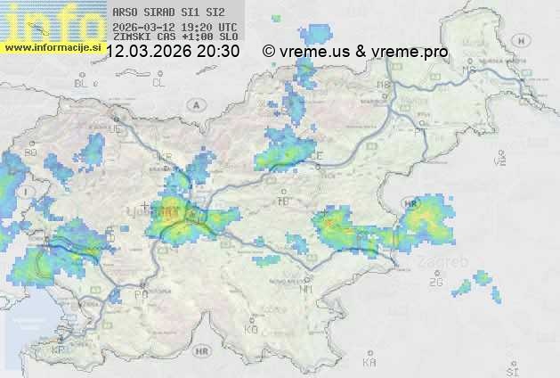 Radarska karta padavin