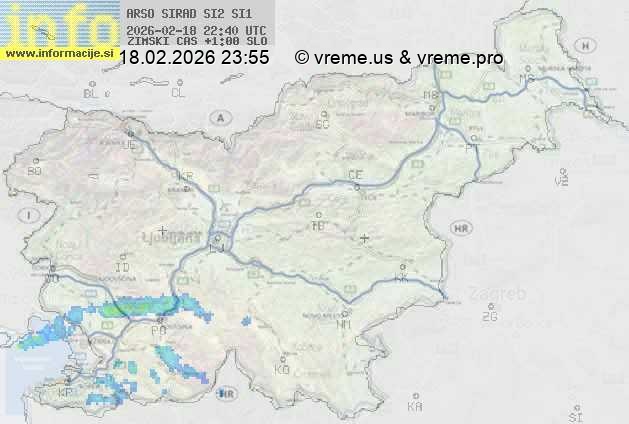 Radarska karta padavin