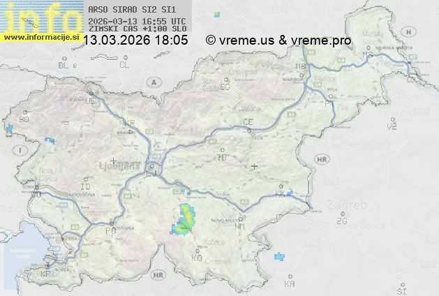 Radarska karta padavin