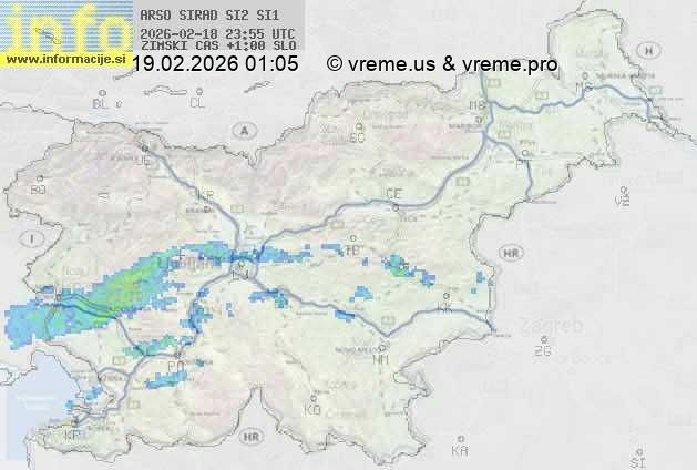 Radarska karta padavin