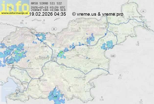 Radarska karta padavin
