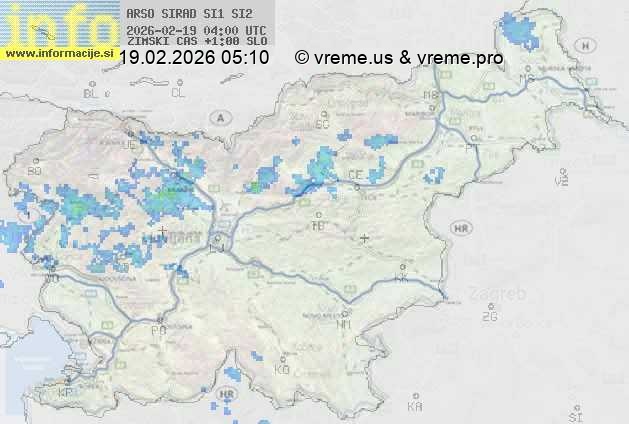 Radarska karta padavin