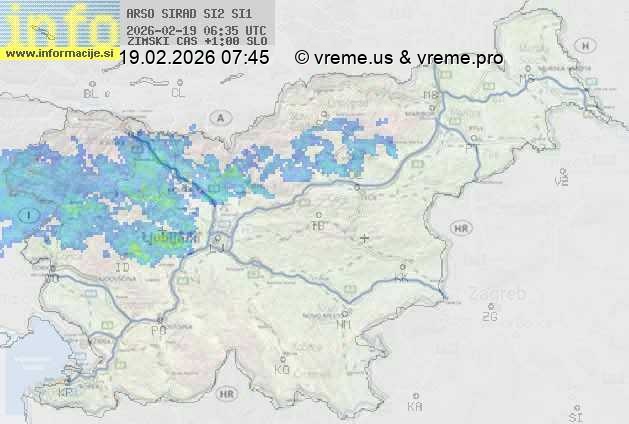 Radarska karta padavin
