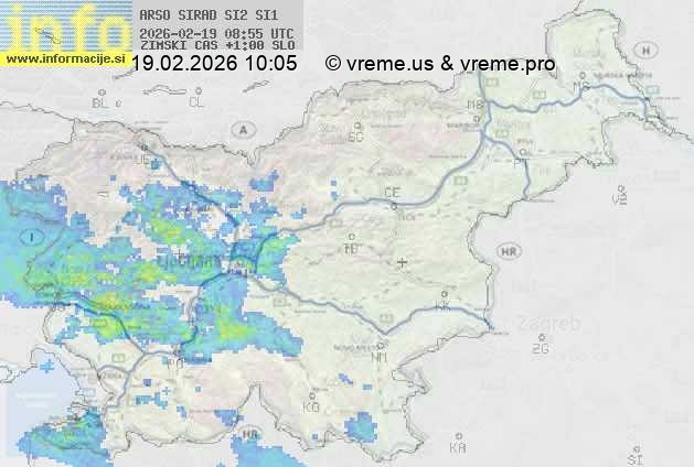 Radarska karta padavin