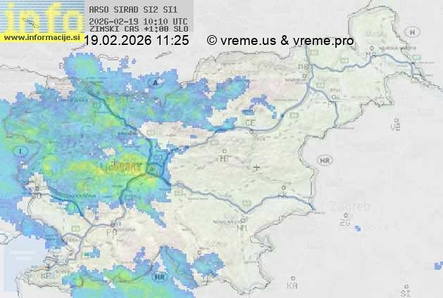 Radarska karta padavin