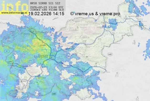 Radarska karta padavin