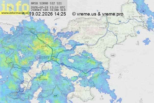 Radarska karta padavin
