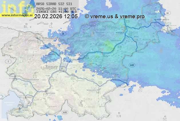 Radarska karta padavin